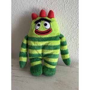 Stuffed Animal BROBEE Green Striped‎ Monster Yo Gabba Gabba PLUSH Toy